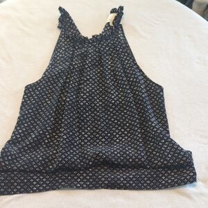 Cynthia Rowley Black and White Patterned Tank Top